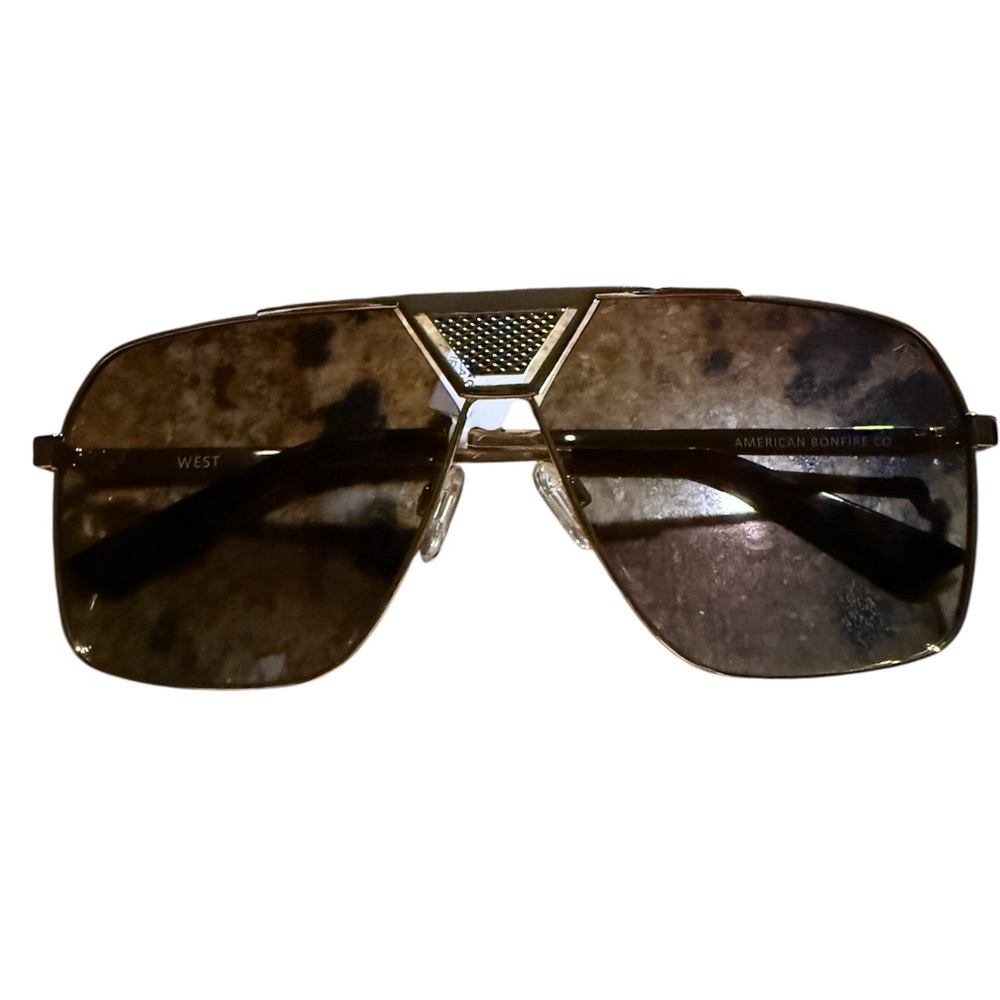 NEW American Bonfire Co. Mojave style West Gold Aviator Sunglasses